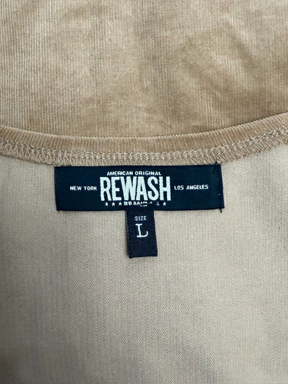 Rewash NWT Corduroy Utility Dress Belted Zip Front Pocketed Size L - Picture 5 of 9